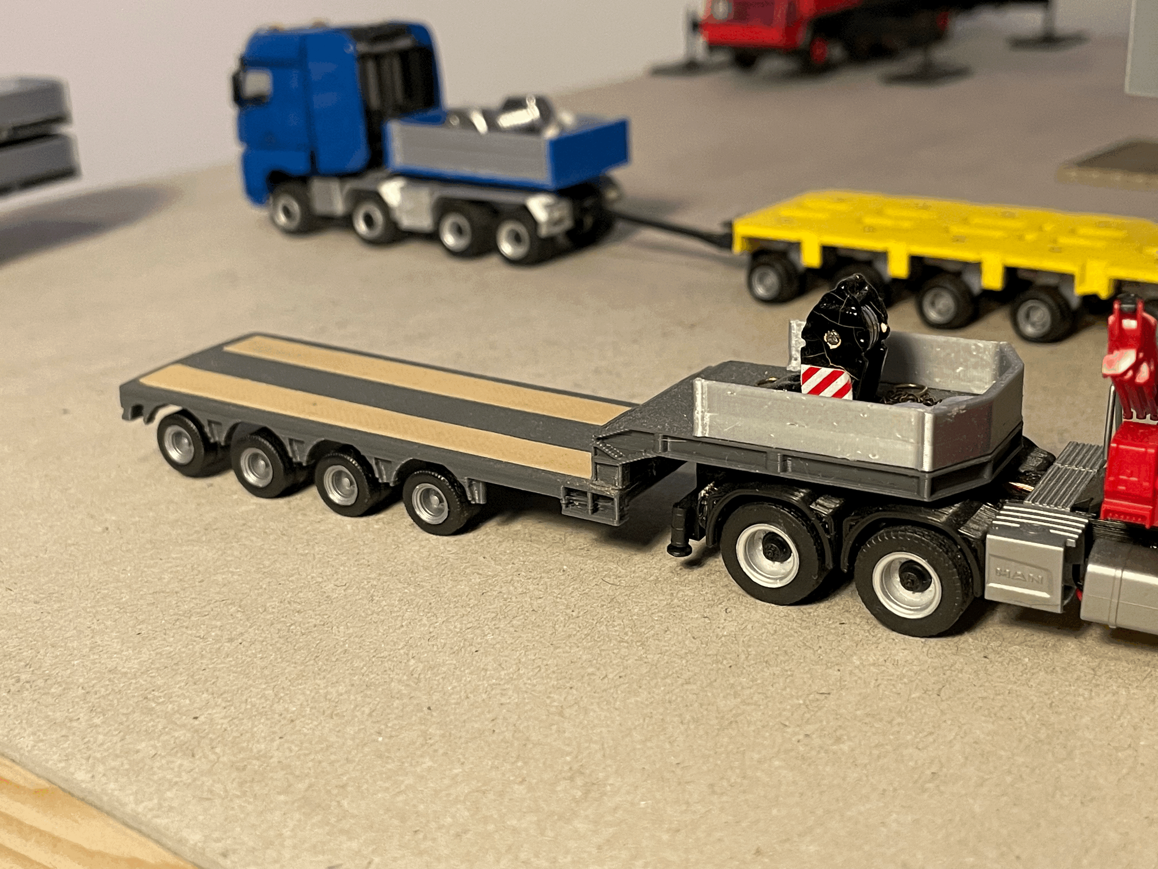 Rơ moóc Goldhofer 4 trục tỉ lệ 1/87