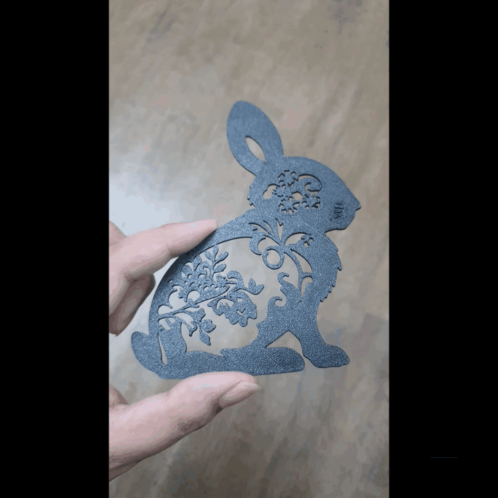 Tranh Treo Tường Hình Thỏ Hoa Đơn Giản