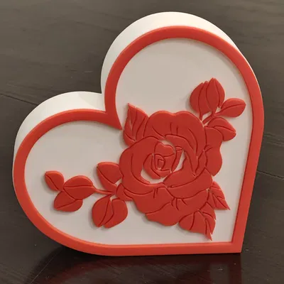 Trái Tim Trang Trí Hoa Hồng