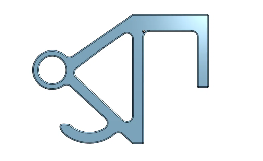 Chân đế thanh treo khăn cửa tủ 3/8" - Image 4