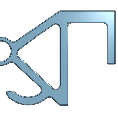 Chân đế thanh treo khăn cửa tủ 3/8"