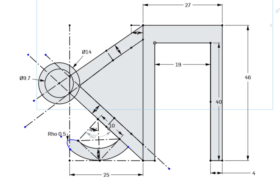 Chân đế thanh treo khăn cửa tủ 3/8" - Image 6