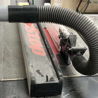 Bộ chuyển đổi thu bụi phía trên cho máy Saw Stop
