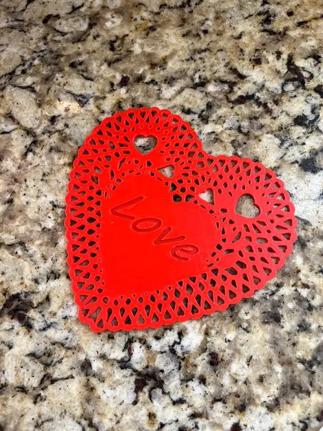 Đế Lót Ly Hình Trái Tim Kiểu "Doily" - Image 2