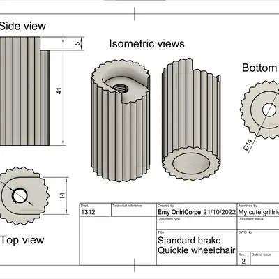 Phanh thay thế cho hệ thống phanh tiêu chuẩn xe lăn Quickie