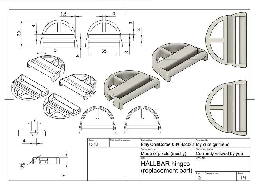Bản lề HÅLLBAR - Image 2