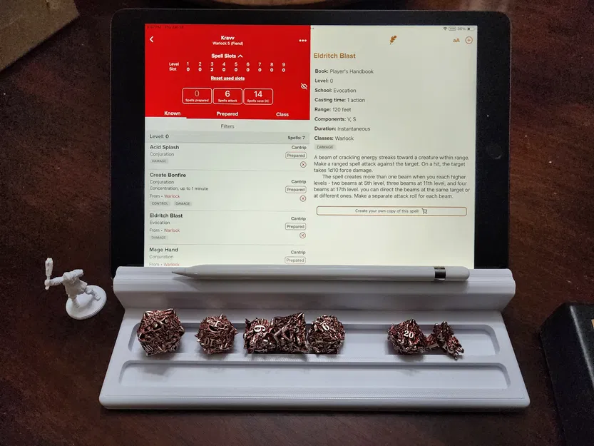 Giá đỡ iPad/Tablet D&D có khay xúc xắc và bút cảm ứng tích hợp - Image 7