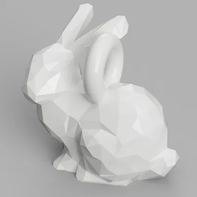 Móc Chìa Khóa Thỏ "Bunny" Low Poly