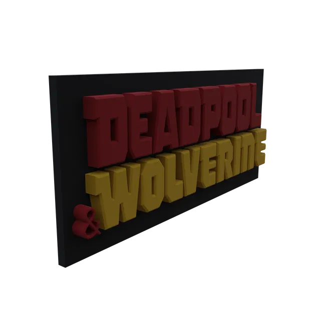 Logo Deadpool & Wolverine (Deadpool 3) - Mẫu In 3D - Image 1