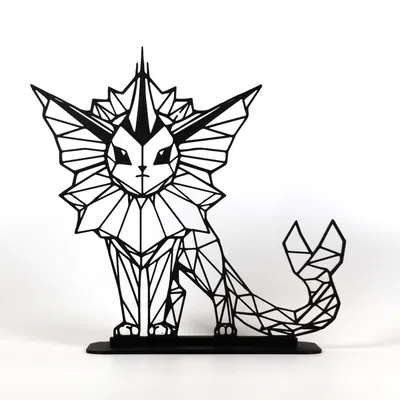 Vaporeon Hình Khối Đa Giác Thấp