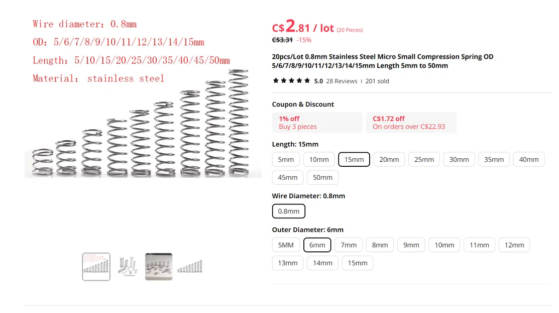 Kẹp Lò Xo In Liền - Image 4