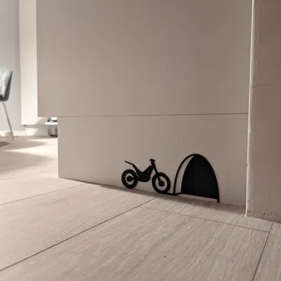 Tranh Dán Tường - Chuột Cưỡi Xe Máy