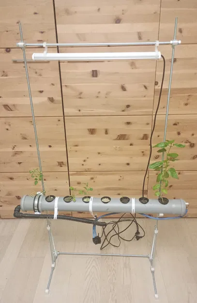 Khung đỡ hệ thống Aquaponics tự chế đặt trên bể cá - Image 1