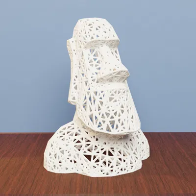 Mô hình 3D Voronoi Maoi - Tượng Moai Đảo Phục Sinh độc đáo