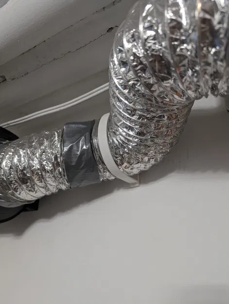 Giá đỡ ống gió mềm bằng nhôm dạng gài tường 4 inch - Image 1