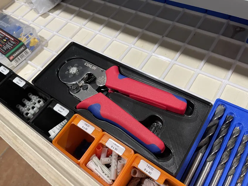 Khay Gridfinity cho Dụng Cụ Bấm Đầu Cos Ferrule - Image 1