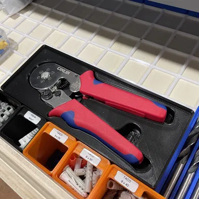 Khay Gridfinity cho Dụng Cụ Bấm Đầu Cos Ferrule