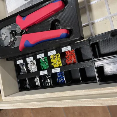 Khay Gridfinity cho Dụng Cụ Bấm Đầu Cos Ferrule