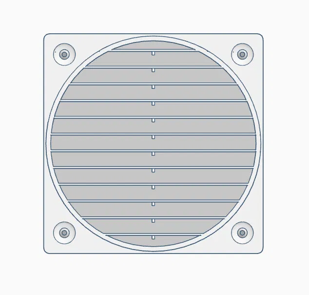 Giá đỡ quạt 200mm có nắp che - Image 2
