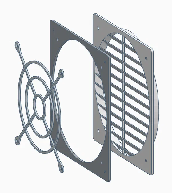 Giá đỡ quạt 200mm có nắp che - Image 3