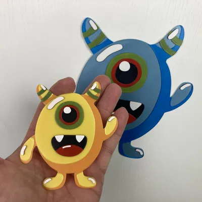 Tranh 2D - Quái vật Dễ Thương 1