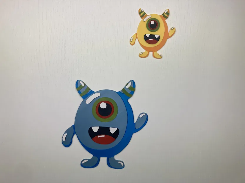 Tranh 2D - Quái vật Dễ Thương 1 - Image 2