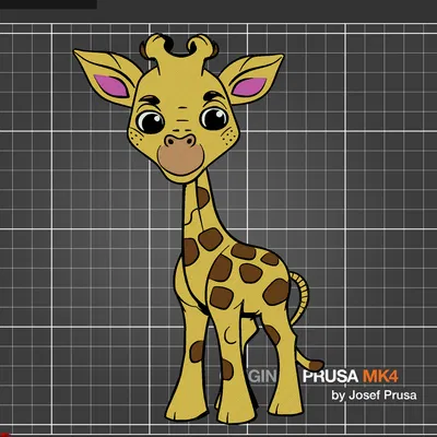 Tranh 2D - Con Hươu Cao Cổ