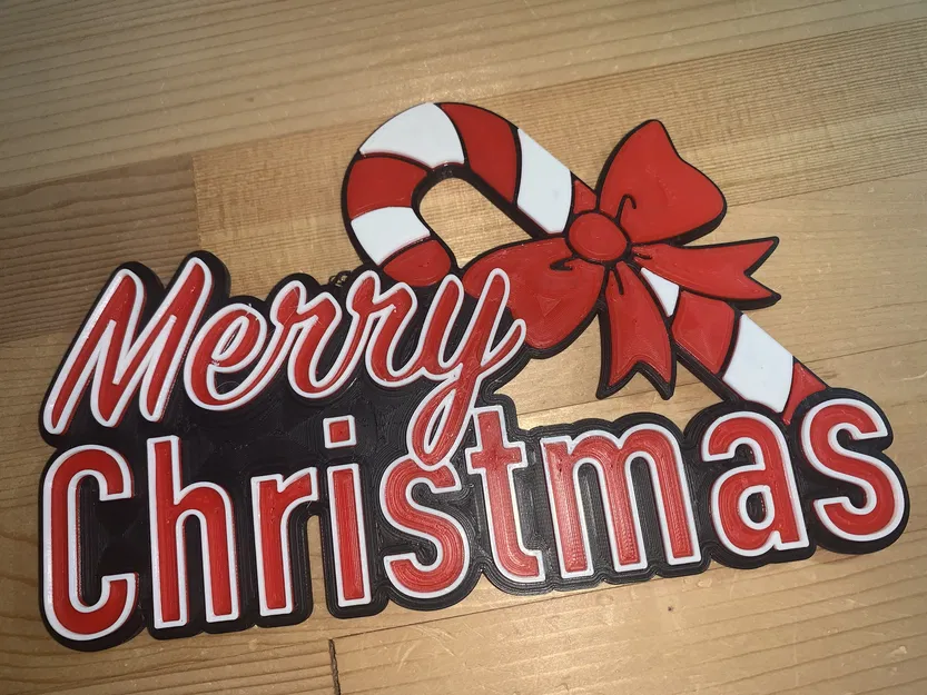 Cây Kẹo Gậy/Giáng Sinh Vui Vẻ Ba Màu - Image 1