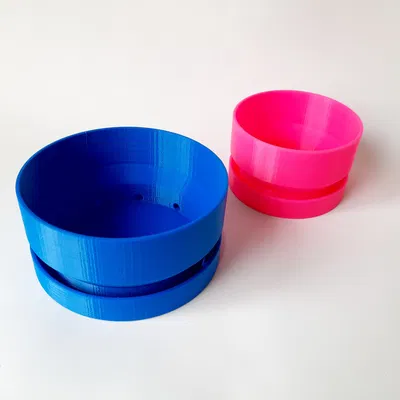 Chậu Hoa Tròn Có Lỗ Thoát Nước