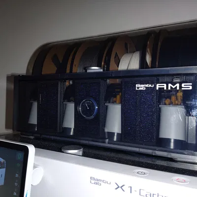 Hộp Chống Ẩm Cho Bambu Lab AMS Có Tay Cầm Và Ẩm Kế Analog