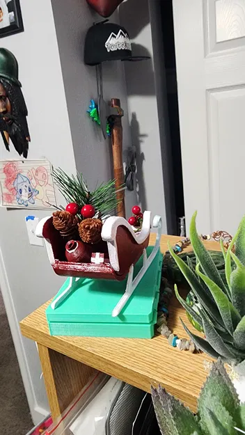 Xe Trượt Tuyết Ông Già Noel Dễ Lắp Ráp và In kèm Phụ Kiện - Image 3