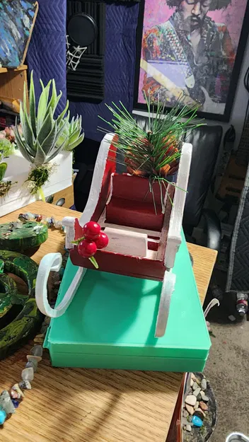 Xe Trượt Tuyết Ông Già Noel Dễ Lắp Ráp và In kèm Phụ Kiện - Image 4