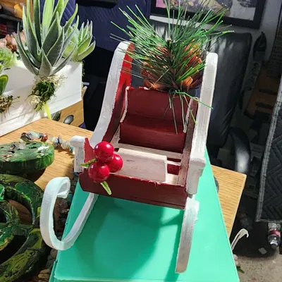 Xe Trượt Tuyết Ông Già Noel Dễ Lắp Ráp và In kèm Phụ Kiện