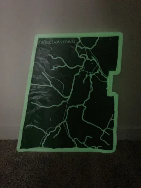 Bản đồ Topo Khung Williamstown, MA, Hoa Kỳ Có Đường và Suối - Image 1