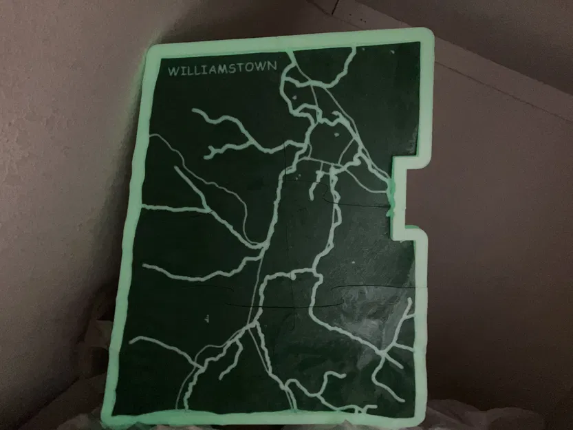 Bản đồ Topo Khung Williamstown, MA, Hoa Kỳ Có Đường và Suối - Image 8