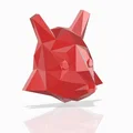 Tượng cáo low poly treo tường - Thumbnail 1
