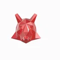 Tượng cáo low poly treo tường - Thumbnail 2
