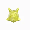 Tượng cáo low poly treo tường - Thumbnail 3