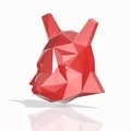 Tượng cáo low poly treo tường - Thumbnail 5