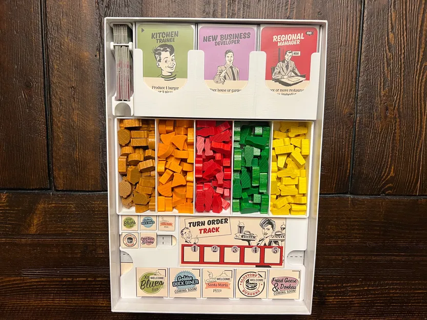 Bộ Chèn / Tổ Chức Food Chain Magnate - Có Giá Đỡ Nhân Viên & Hỗ Trợ Bảng Ghi Nhớ Khô Lớn Hơn BGG - Image 7