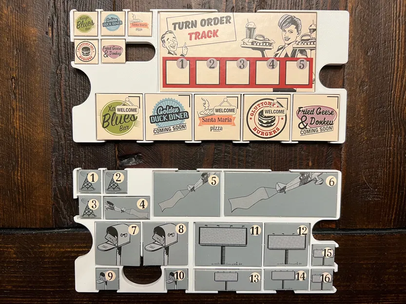 Bộ Chèn / Tổ Chức Food Chain Magnate - Có Giá Đỡ Nhân Viên & Hỗ Trợ Bảng Ghi Nhớ Khô Lớn Hơn BGG - Image 9