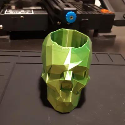 Hộp Đựng Bút Đầu Lâu Low Poly