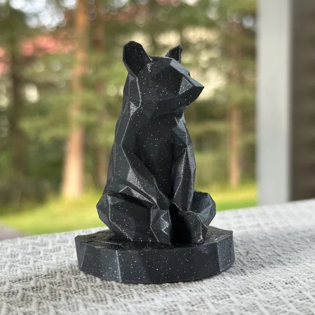 Tượng Gấu Phong Cách Lowpoly - Image 2