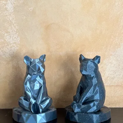 Tượng Gấu Phong Cách Lowpoly