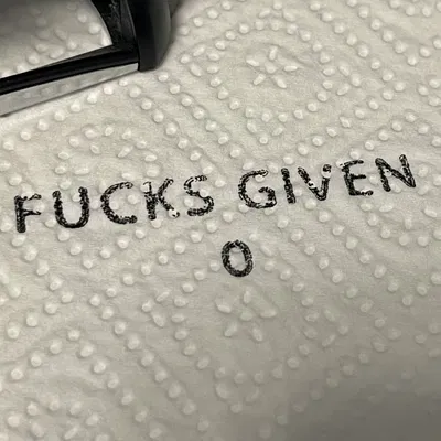 Con Dấu "Zero F*cks Given" (Không Quan Tâm) 24mm x 69mm