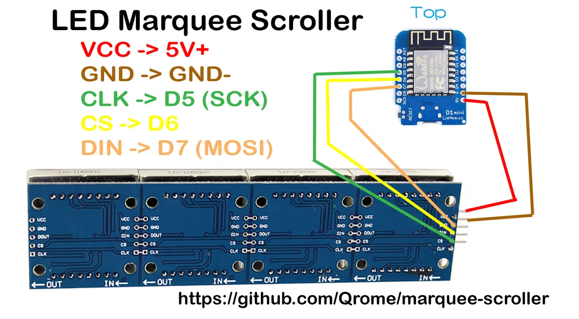 Đồng hồ ESP8266 Wemos Tin tức Thời tiết Màn hình Cuộn - Image 8