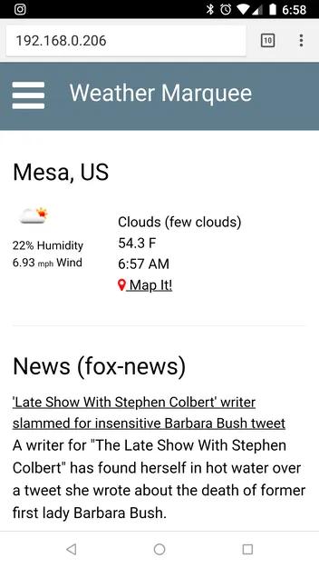Đồng hồ ESP8266 Wemos Tin tức Thời tiết Màn hình Cuộn - Image 16