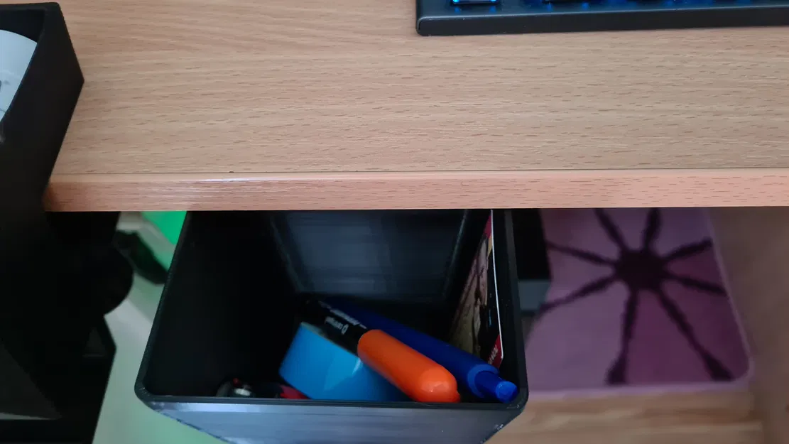 Hộp/Ngăn kéo đựng đồ có thể thu vào dưới bàn - Image 6