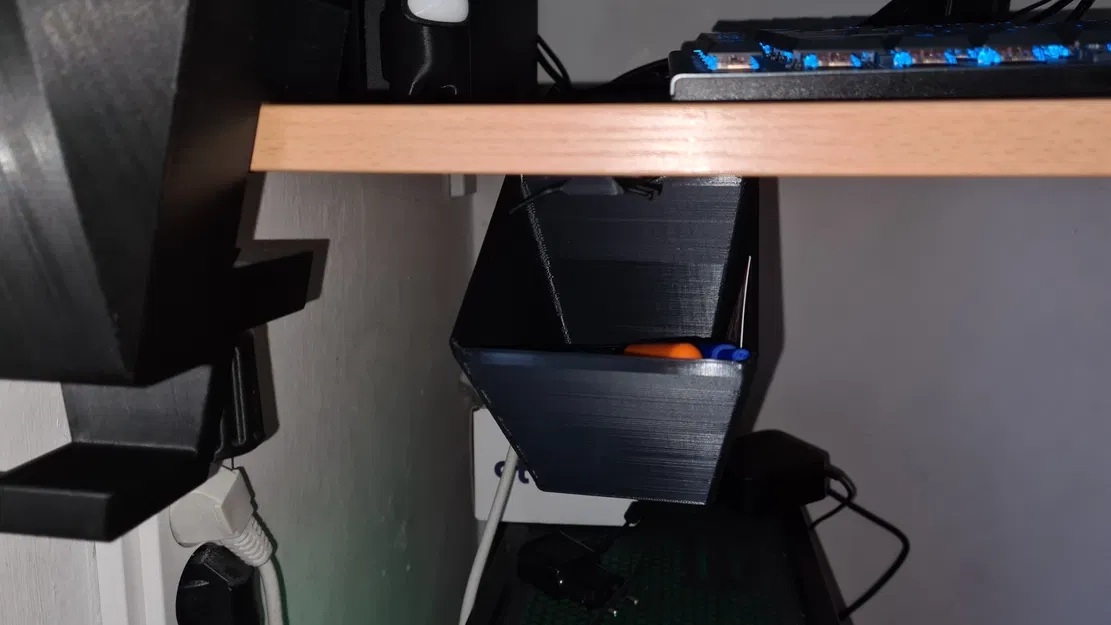 Hộp/Ngăn kéo đựng đồ có thể thu vào dưới bàn - Image 7