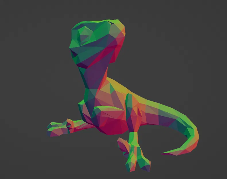 Khủng Long Bạo Chúa Con Dễ Thương - Low Poly/In Không Cần Support/In Không Tốn Vật Liệu - Image 6